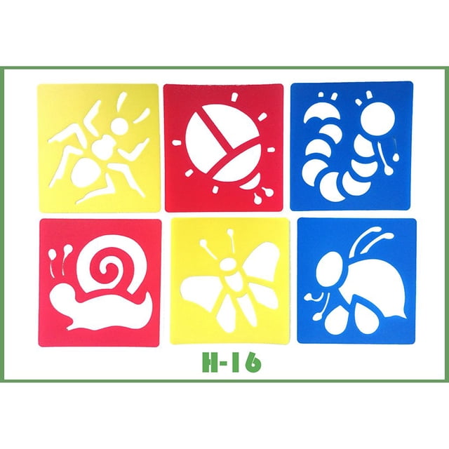 VONKY Children drawing Pattern with Different Shape Environmental PP Painting Stencil for School Project