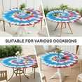 thumbnail image 7 of Colorful Tie Dye Mandala Pattern Round Fitted Tablecloth with Elastic Edge,Dining Table Cover Waterproof,Outdoor Round Tablecloth for Camping,Dining,Indoor and Outdoor, 7 of 7