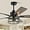 Black-MD-FS5812, variant on 52 Inch Ceiling Fans with Lights, Modern Farmhouse Caged Ceiling Fan, Reversible Motor, 4 Double Finish Wood Blades, Rustic Ceiling Fan for Porch, Living Rooms, Bedroom
