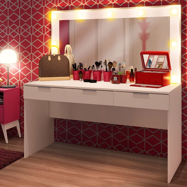 Tocador Multifuncional Moderno Madesa Carly Color Blanco