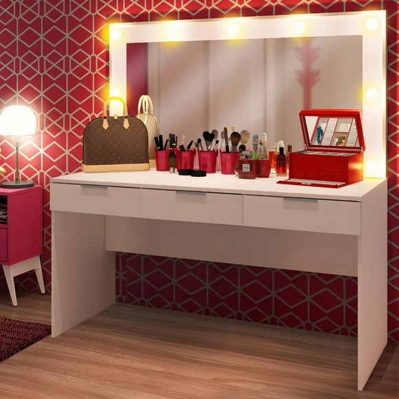 Tocador Multifuncional Moderno Madesa Carly Color Blanco