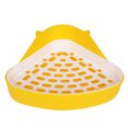 thumbnail image 1 of Greeniant Orinal geométrico para mascotas, caja de ropa de cama de esquina para inodoro de hámster, animales pequeños, Color de inodoro de plástico, Aseo de mascotas amarillo, 1 of 8