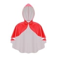 thumbnail image 4 of Eandarui Womens Shiny Wet Look Hooded Cloak With Front Button Closure For Rave And Party Wear Red One Size, 4 of 7