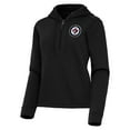 thumbnail image 2 of Women's Antigua  Black Winnipeg Jets Contemporary Quarter-Zip Hoodie, 2 of 3