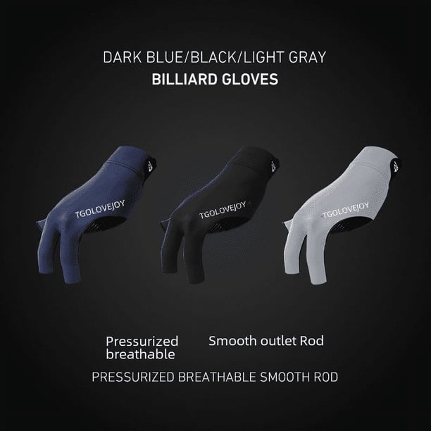 Guantes de billar de un solo dedo expuestos, de tres dedos, antideslizantes, resistentes al desgaste, guantes de billar de malla gruesa, transpirables, XG67