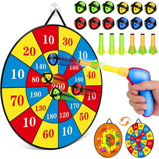 Matty's Toy Stop Deluxe 12 Velcro Dart Board Safety Set with 6  Velcro-wrapped Balls for Kids