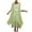 Green, variant on Womens Long Sleeve High - Neck Ruffle Trim Evening Dress, Elegant Formal Gown, Floor - Length