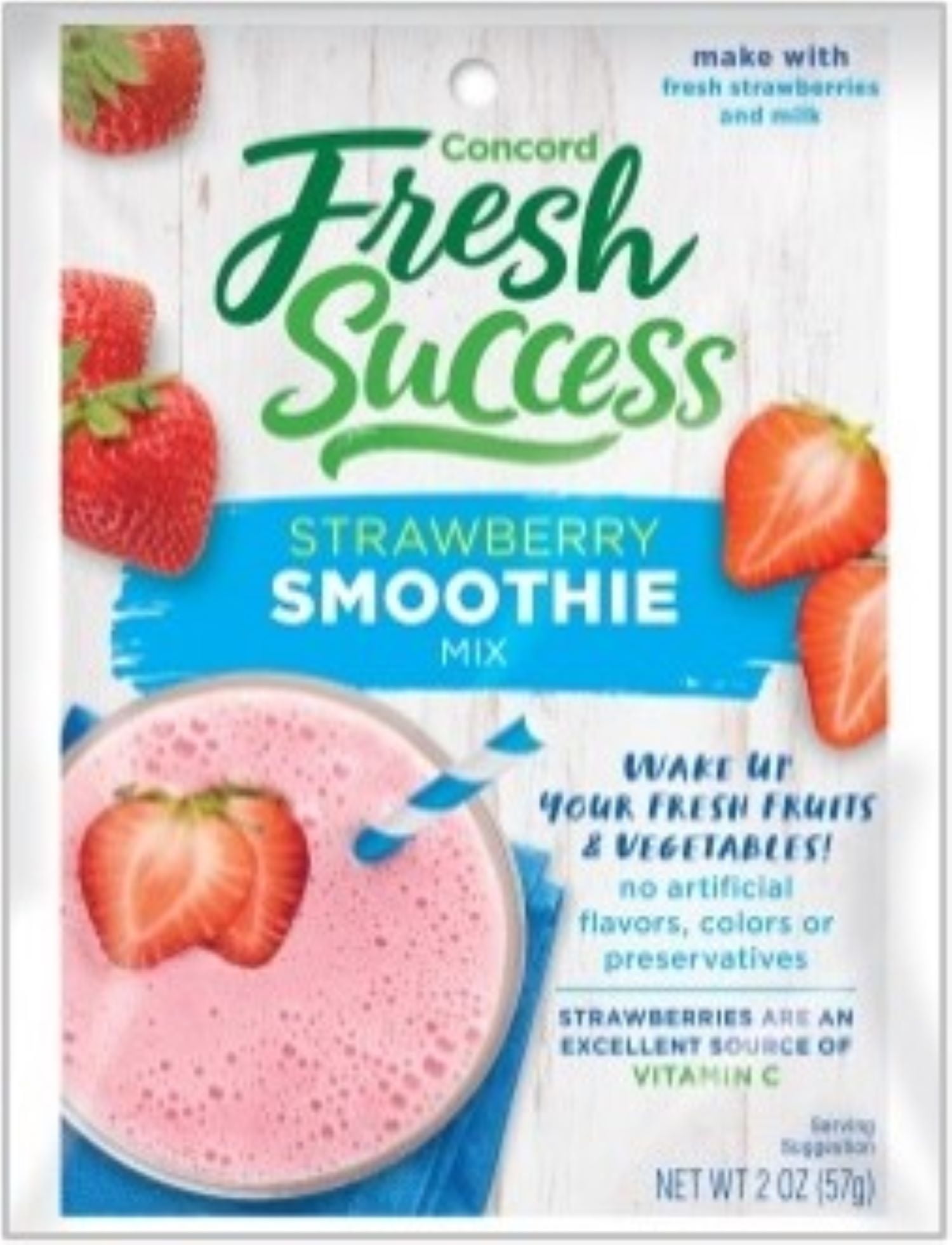 Concord Foods Strawberry Smoothie Drink Mix, 2 oz
