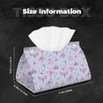 thumbnail image 6 of Lsque Purple Butterfly Printed Long Tissue Box Cover Holder, Facial Paper Organizer Dispenser,Triangle with Bottom Belt, PVC Leather Decorative Organizer, 6 of 9