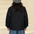 thumbnail image 6 of Spazoro Boys Quilted Bomber Jacket with Fleece Lined, Snap Closure Baseball Collar Long Sleeve Warm Winter Outerwear Coat Black Size 11-12, 6 of 7