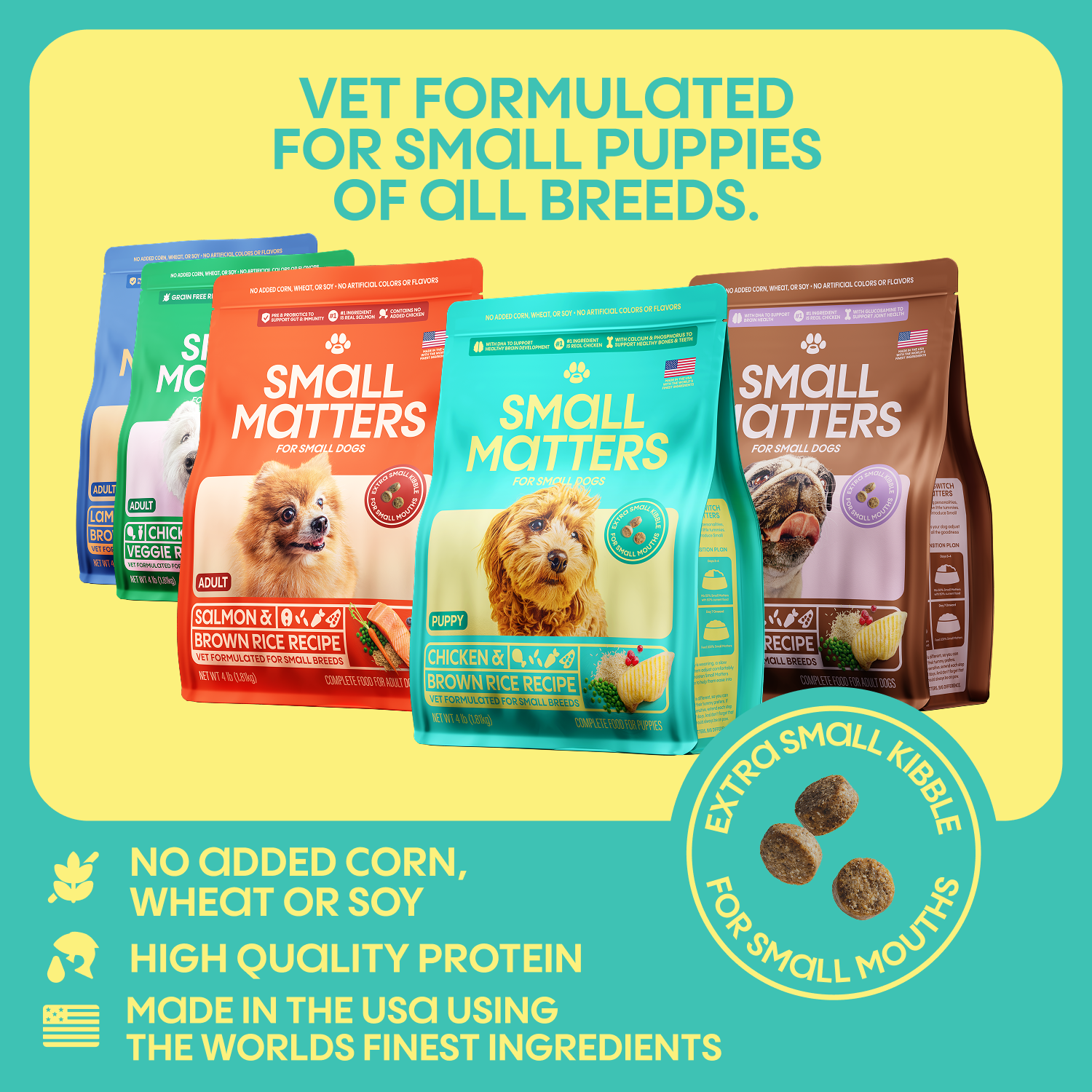 Small Matters Puppy Food for Small Dogs, Chicken & Brown Rice photo 3