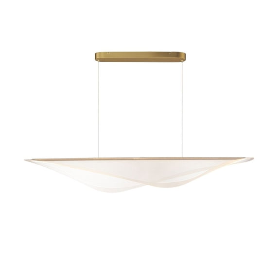 E24716-144GLD-ET2 Lighting-Manta - 56W 1 LED Linear Pendant-8.5 Inches Tall and 9.75 Inches Wide-Gold Finish