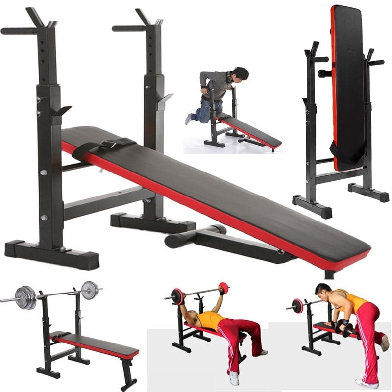 WALFRONT Adjustable Home Fitness Weight Sit Up Bench Incline Decline Gym Exercise Workout