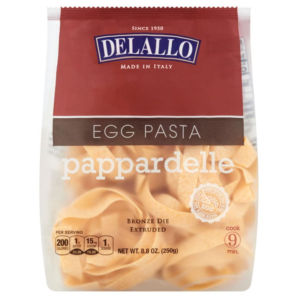 DeLallo Pappardelle Egg Pasta, 8.8oz Pack of 12