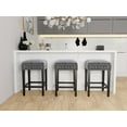 thumbnail image 3 of Hillsdale Furniture Cassidy Wood and Uph Backless Counter Height Stool Gray, 3 of 14
