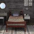 thumbnail image 4 of Gymax Twin Size Platform Bed Frame Foundation w/Headboard &Wood Slat Support Walnut, 4 of 8