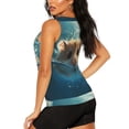 thumbnail image 4 of Picia Cute Swimming Guinea Pig Pattern Women's Workout Tank Top,Breathable Activewear,Slim Fit Athletic Top,Versatile Workout Moisture-wicking top-Large, 4 of 9