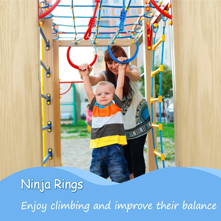 Ninja Course Backyard Ninja Ring Hang Gymnastic Fist Swing Monkey