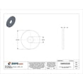 thumbnail image 2 of Flat Washer, For Screw Size M6 ,Steel Zinc Plated Finish, 100 PK M38400.060.0020, 2 of 2
