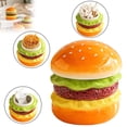 thumbnail image 1 of Cute Hamburger Toothpick Holder With Lid Ceramic Toothpick Dispenser Qtip Pick Holder Cute And ToothpickDispenser For Bathroom Home Counter Canteen Kitchen, 1 of 8