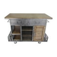 thumbnail image 4 of Yosemite Home Decor Jaxon Contemporary Wood Kitchen Island in Silver, 4 of 5