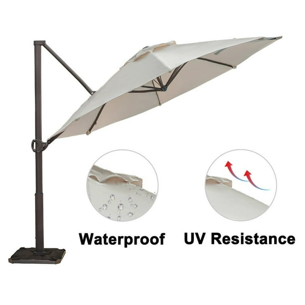 Abba Patio Offset Cantilever Umbrella 11Feet Outdoor Patio Hanging