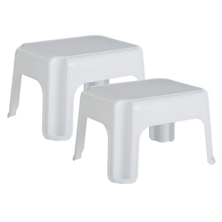 UPC: 0193802114171 | Rubbermaid Durable Plastic Step Stool w/ 300-LB Weight Capacity  White (2-Pack)