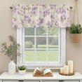 thumbnail image 3 of Purple Flowers Window Valance Curtain Spring Flowers Pastoral Rod Pocket Short Curtain for Living Room, Bedroom & Kitchen Window Decor 42x18in, 3 of 8