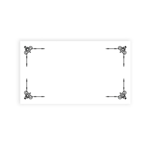 Koyal Wholesale Black Art Deco Place Cards for Wedding Party Tables, Seating Name Place Cards for Holders, 60 Pack