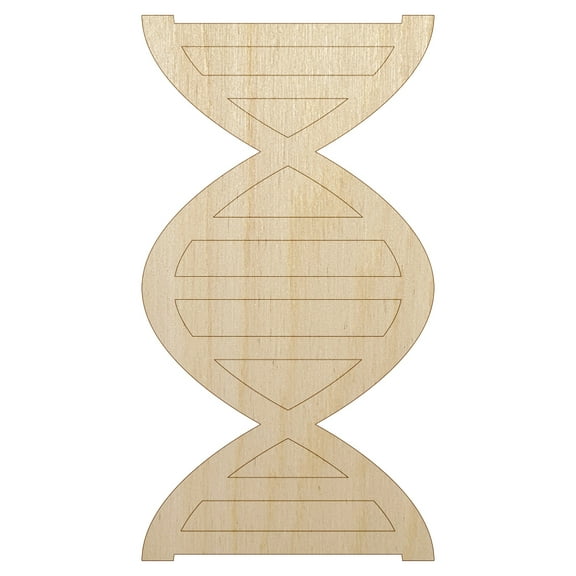 DNA Molecule Double Helix Science Symbol Wood Shape Unfinished Piece Cutout Craft DIY Projects - 4.70 Inch Size - 1/8 Inch Thick