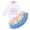 2# Rainbow+Flower, variant on Boho Rainbow 1st Birthday Outfit for Baby Girl One Year Old Party Cake Smash Photo Shooting Cotton Short Sleeve Romper Princess Tutu Tulle Skirt Flower Headband 3pcs Set
