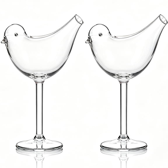 Bird Bam Glasses for Mahjong, Clear Crystal Glass Bird Cocktail Glass, for Champagne, Mixed Drinks, Party, Wedding and Home Decor