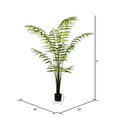 thumbnail image 2 of Vickerman 6' Artificial Potted Leather Fern., 2 of 3
