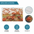 thumbnail image 5 of Thanksgiving Fall Harvest Pumpkin Truck Placemats Set of 6,Wipeable Washable Table Mats for Dining Tables, Sunflower Leaves on Linen Place Mats for Kitchen Event Party Tabletop Decor, 5 of 9
