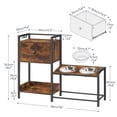 thumbnail image 3 of HOOBRO Pet Feeding Station, Elevated Dog Bowls, Height Adjustable Dog Bowl Stand with 2 Stainless Steel Bowls, Drawer and Hooks, Raised Dog Feeding Station, for Large, Medium and Small Dogs BF33PO03, 3 of 11