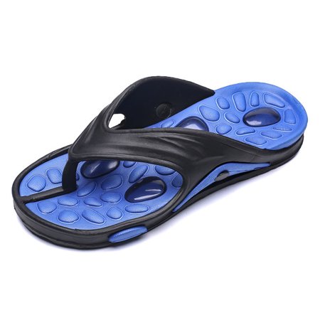 

Mens Flip Flops Breathable Lightweight Wear-resistant Non-slip Thick Sole Massage Shoes 42
