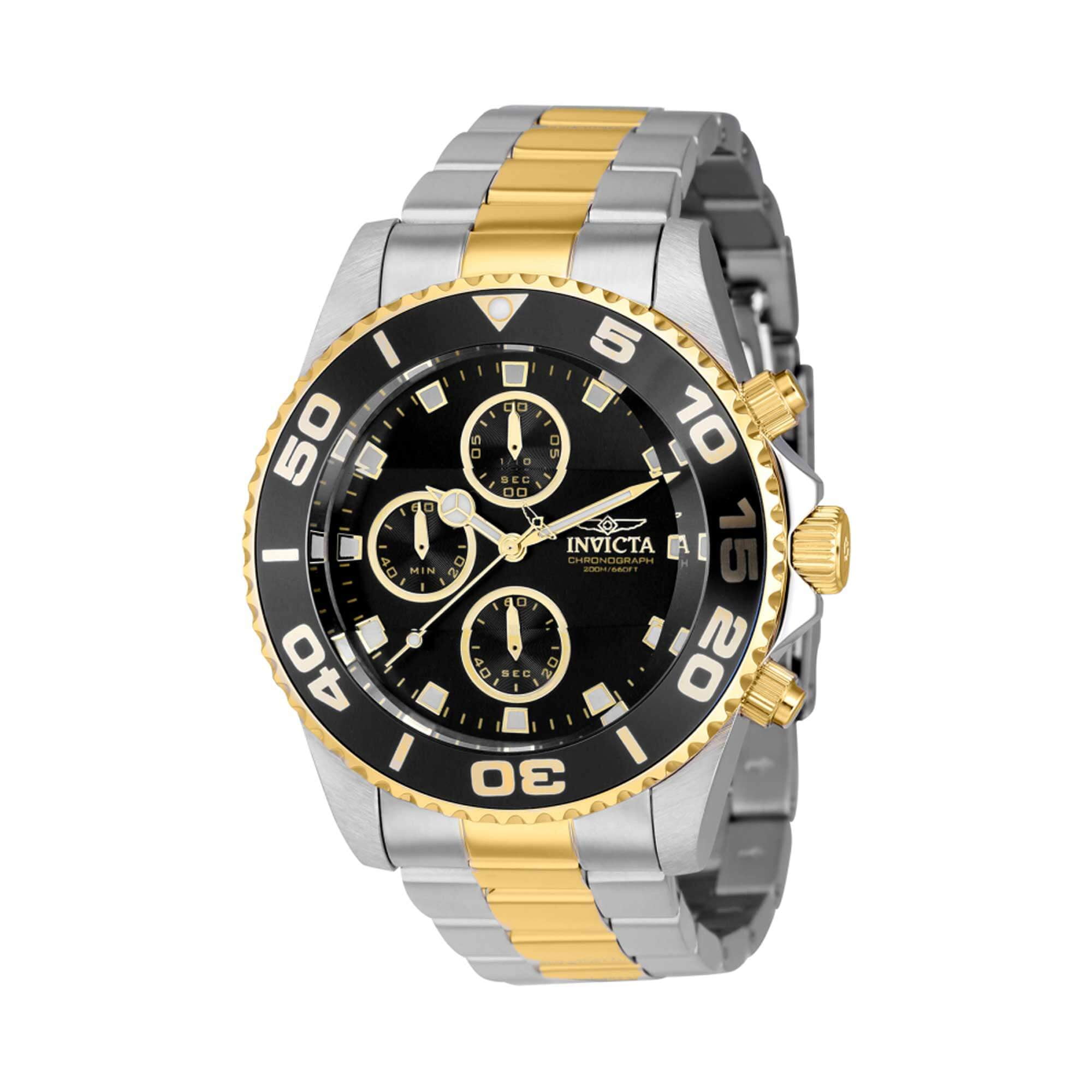 Invicta Men's 8929 Pro Diver Gold Tone Automatic Black Dial Dive