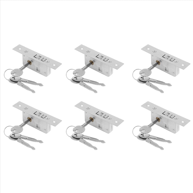 6X / Cerradura de Puerta, Cerradura de Gancho para Puerta Corrediza, Cuerpo de Cerradura de AleacióN, de Puerta de Vidrio, , Duradero, Herrajes para Puerta