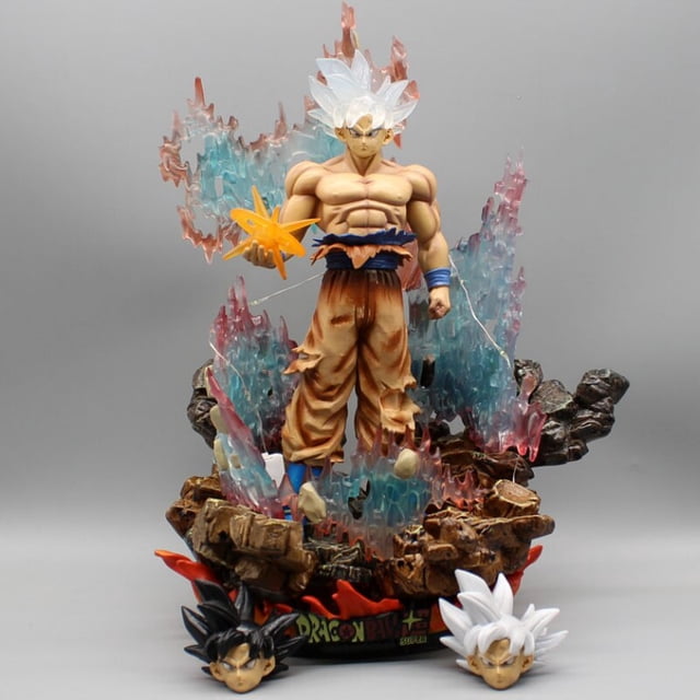 Figuras de acción de Dragon Ball, Son Goku, Ultra instinto, 33cm, figuras de Anime, luz LED, estatua de PVC, juguetes de modelos coleccionables, regalo de decoraciónzhangyuxiang zhangyuxiang unisex