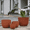 Coral, variant on Mdj Pottery Set of 4 Coral Ceramic Planters, Textured Breathable Clay with Drainage Holes, 5.31-14.17 in, Indoor Outdoor Succulent Orchid Pots