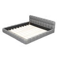 thumbnail image 5 of Harper & Bright Designs King Size Upholstered Platform Bed with Thick Fabric, King Grounded Bed with Soft Headboard for Bedroom, Gray, 5 of 10