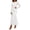 White, variant on TFEOQRY Womens Maxi Dress Crew Neck Long Sleeve Ruched Bodycon Slim Flowy Hem Formal Party Long Dresses