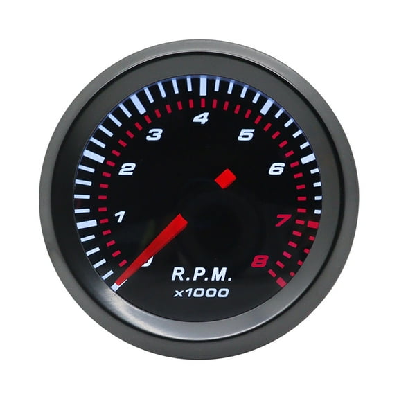 Car Tachometer For Car 8000 RPM Gauge Tachometer 55mm Diameter For 1 To 8 Cylinder Gas Powered Engine