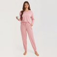 thumbnail image 1 of DOBREVA-Conjunto de pijama para mujer, de 2 piezas ropa de dormir, suave, de manga larga, para Navidad y Halloween, 1 of 4