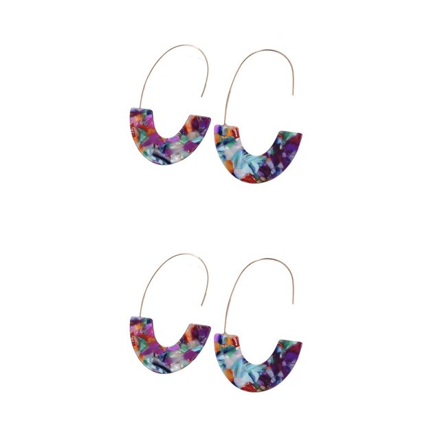 Minnieouse 1 par de aretes en forma de U con estampado de leopardo, adornos elegantes para niñas adolescentes Type2 NO2 Minnieouse CBP234392