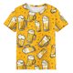 thumbnail image 5 of Fiudx Liquidación de Ahorros de Verano Blusa de Manga Corta con Estampado de Moda para Mujer, Camiseta con Cuello Redondo, Tops Informales, 5 of 5