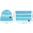 thumbnail image 2 of Conjunto de sombrero y bufanda de punto 2 en 1 para exteriores, cálido, teñido anudado, Kit de bufanda polar de Color degradado Unisex, conjunto de dos piezas de felpa y cambio de color, 2 of 5
