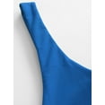 thumbnail image 5 of ZAFUL for Women High Cut Scoop Neck Bikini Set Dodger Blue M, 5 of 6