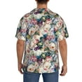 thumbnail image 7 of Goofa Rose Flowers Printed Men's Casual Short-sleeved Shirt,Lightweight Breathable Button-down,Summer Casual men's top,Versatile Fashion shirt-Medium, 7 of 7