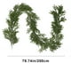 thumbnail image 3 of Guirnaldas Navideñas Artificiales de 2 Metros de Largo, de Ratán Verde con Agujas, de Plástico, Decorativas para Chimenea, Valla, Balcón y Puerta., 3 of 6